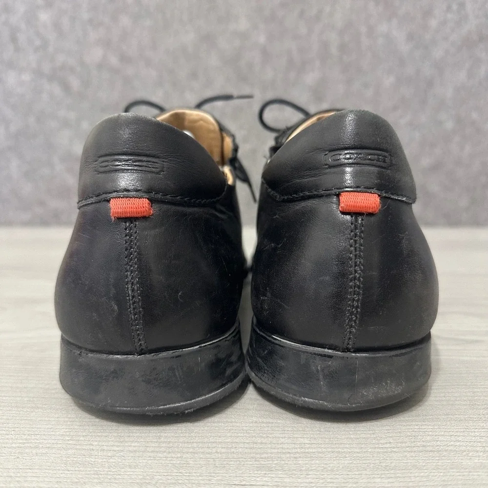 Coach Corwin Mens Sz 11.5‎ Black Leather Lace Up Dress Shoes Oxfords B4210 Italy